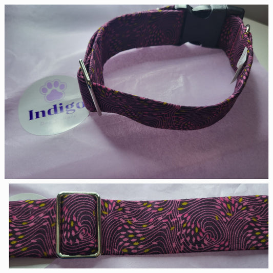 purple and pink swirl collar