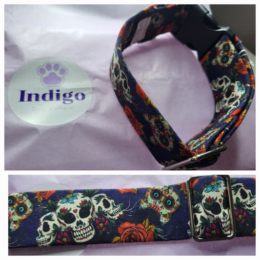 skull and roses collar