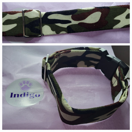 green corduroy camo collar