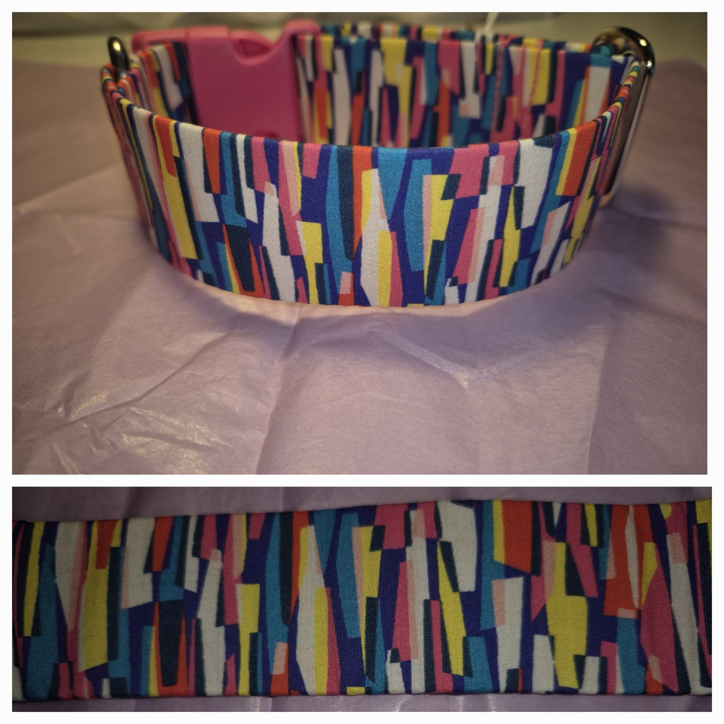 Multicoloured shapes collar