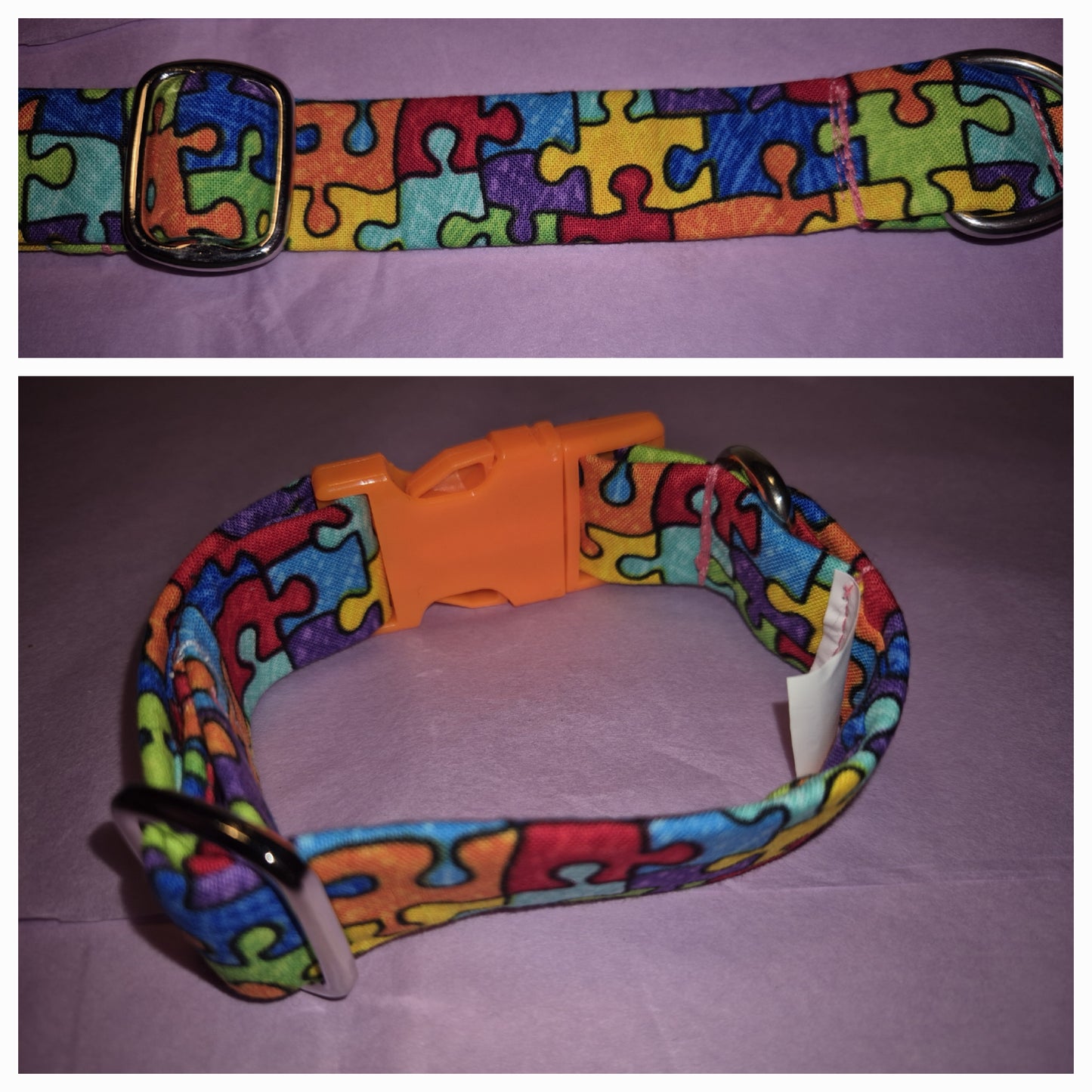 Multicoloured jigsaw collar